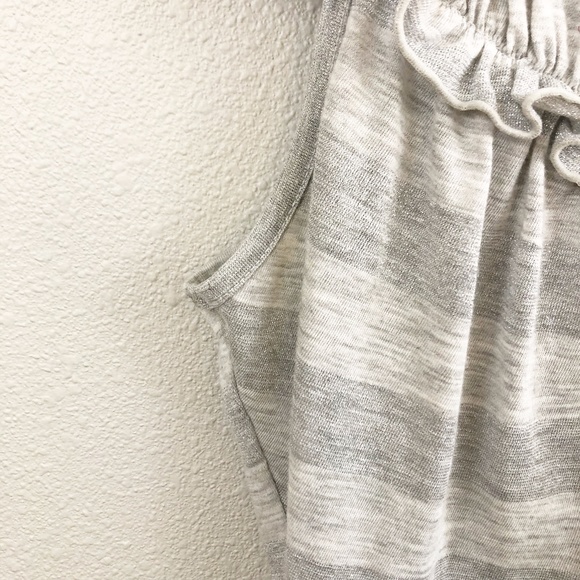 Anthropologie LYB Grey and Silver Ruffled Top - Picture 5 of 6
